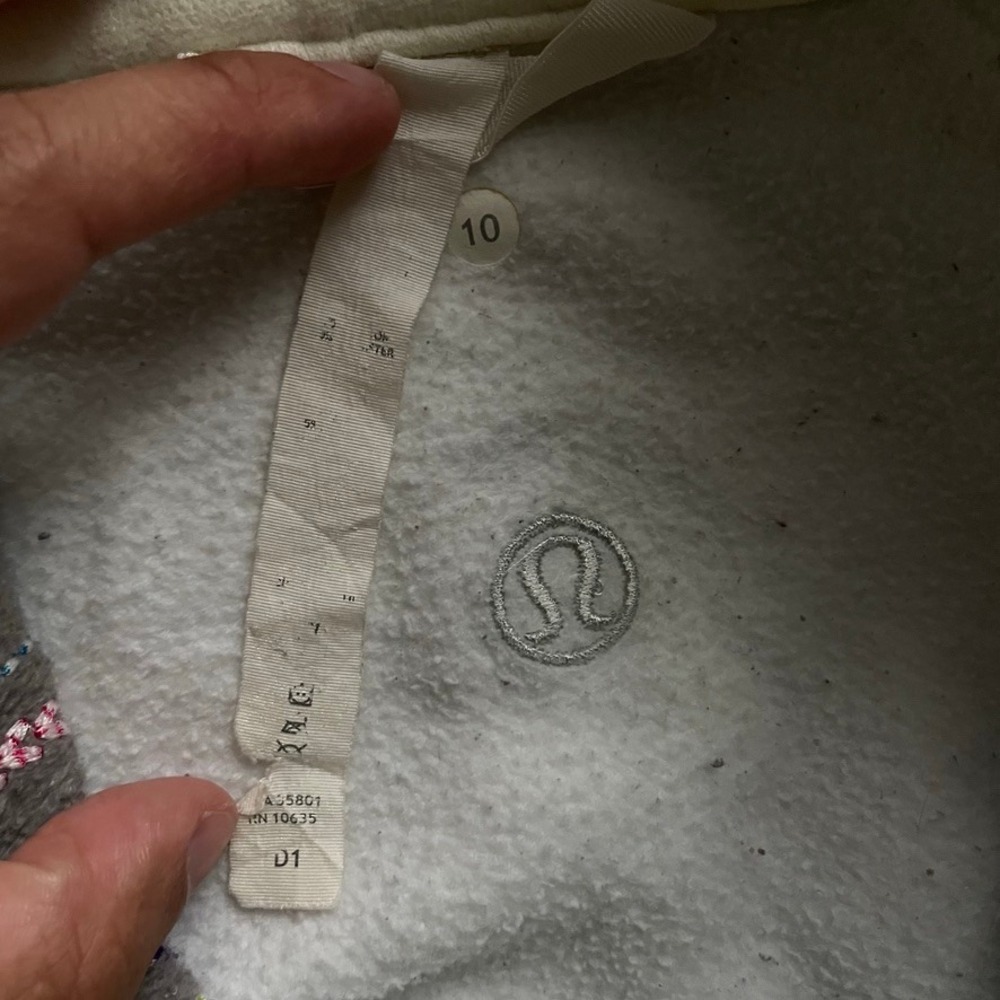 Vintage Lululemon Zip Up sweatshirt Women Size 10 White 2000s - Picture 4 of 9